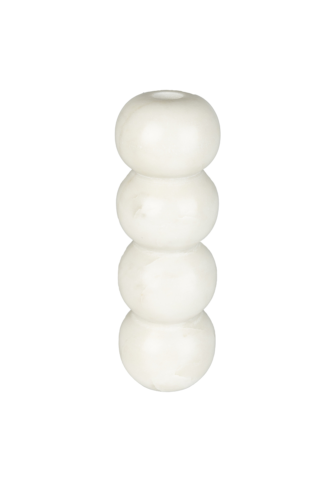 Rome Candle Holder Marble White