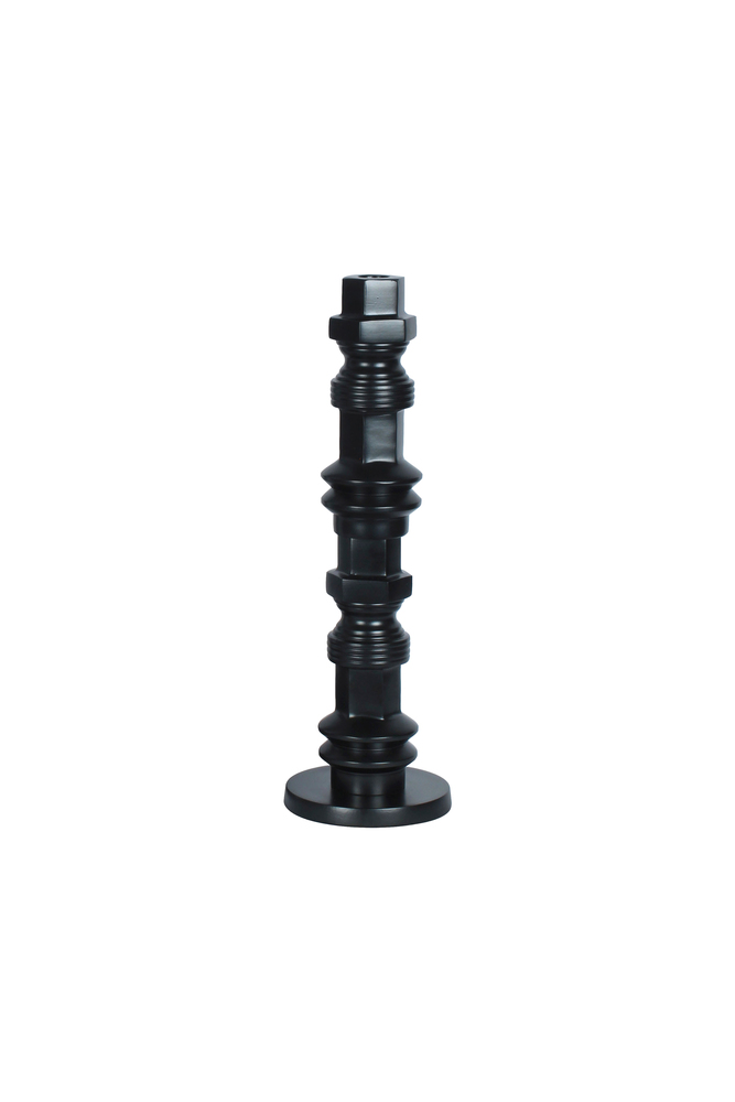 Totem Candle Holder M Black
