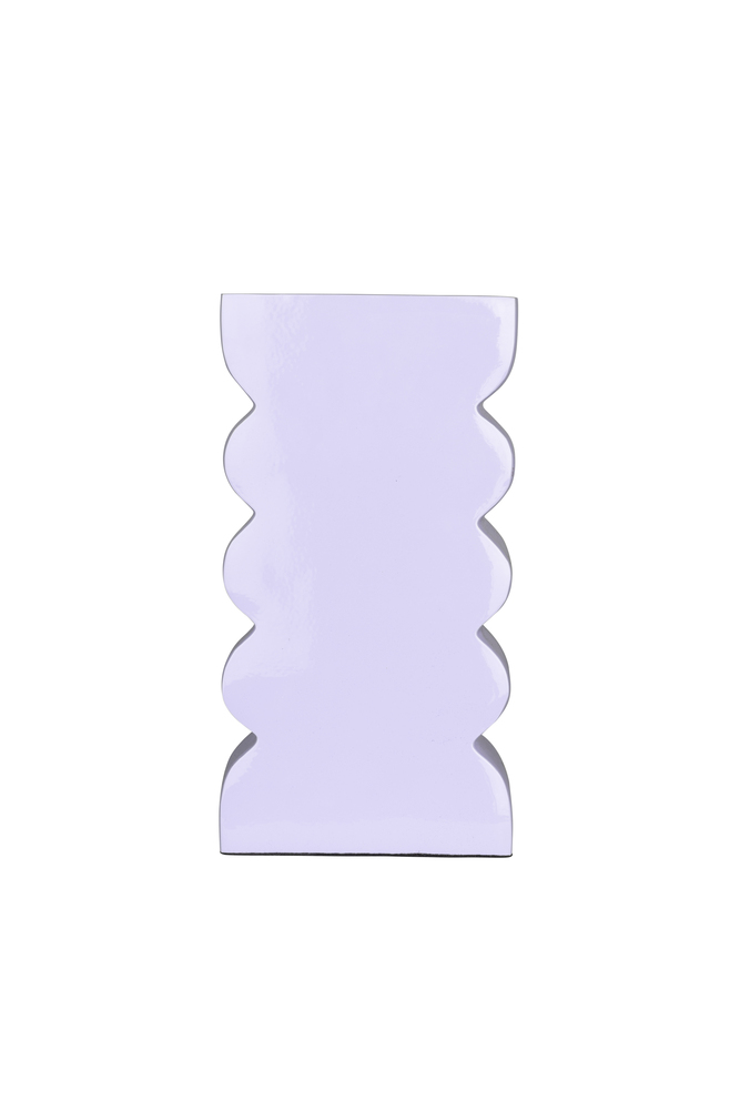 Curves Vase L Shiny Lilac
