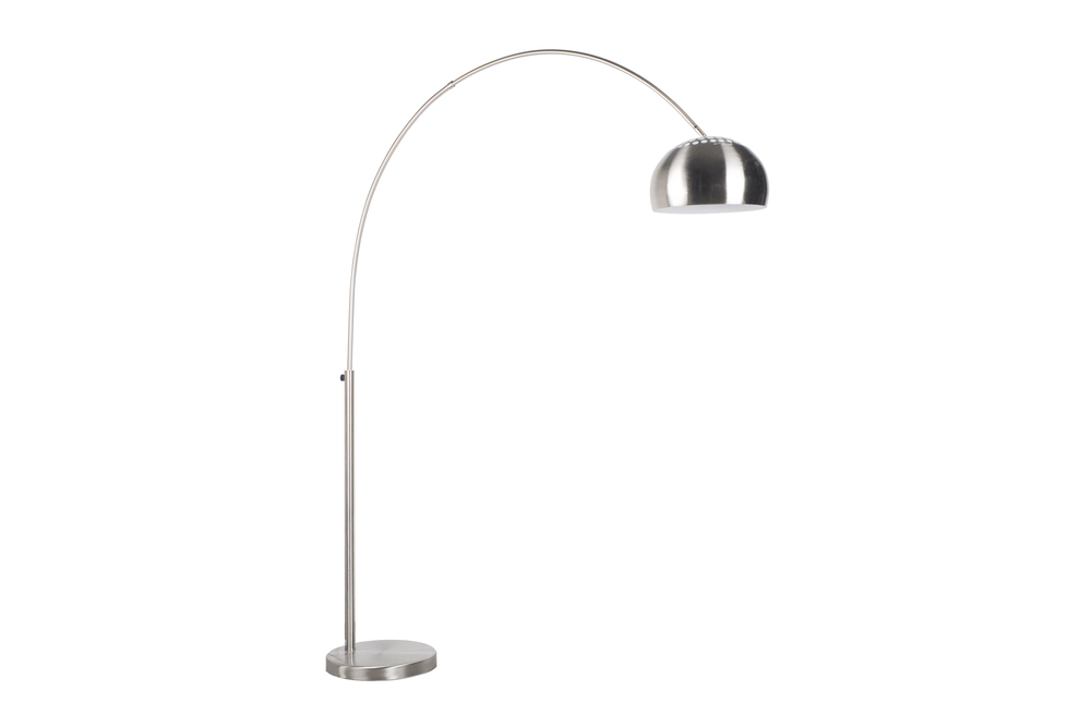 Metal Bow Floor Lamp Brass