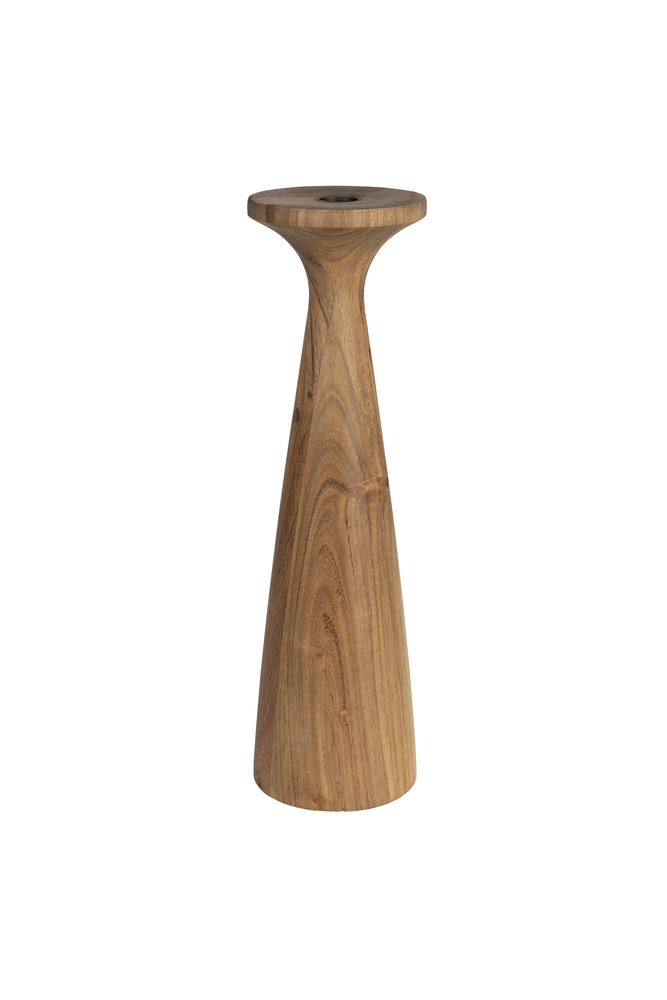 Flames Candle Holder L Brown