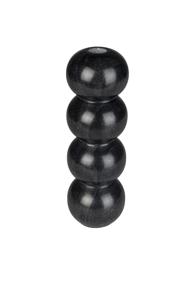 Rome Candle Holder Marmer Black