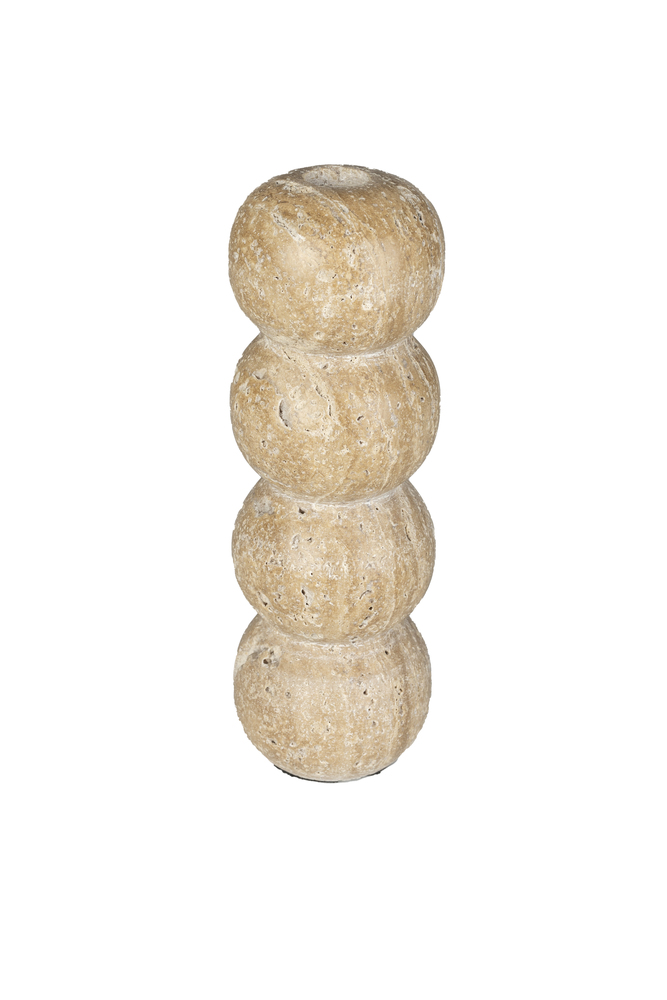 Rome Candle Holder Travertin
